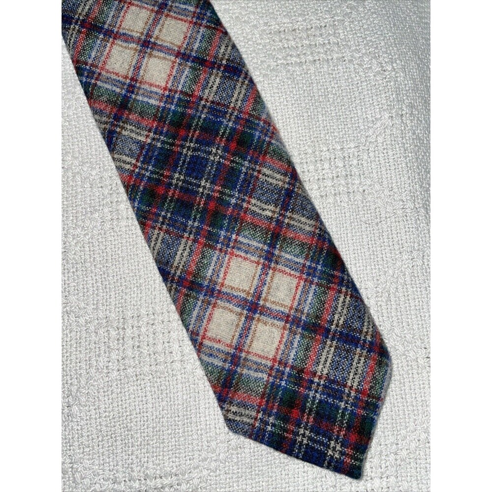 Pendleton Men’s Dress Tie Size 55” Blue Plaid Business Formal City